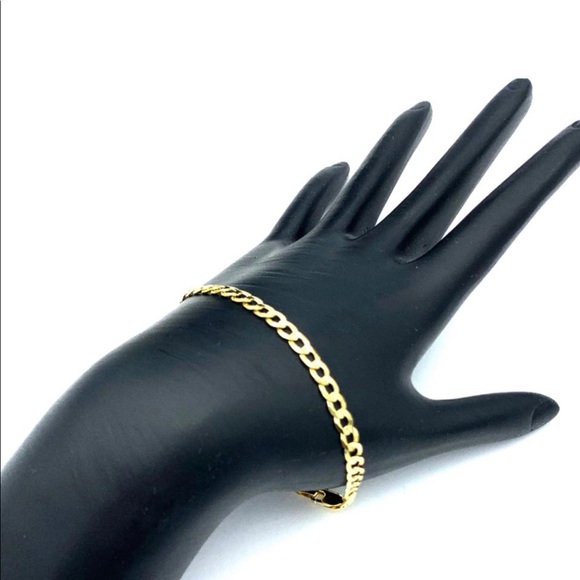 14kt yellow gold cuban bracelet